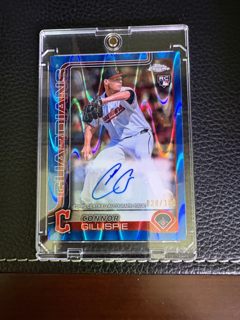 2025 Topps Cleveland Guardians Conner Gillispie Autograph Rookie Card 28/150